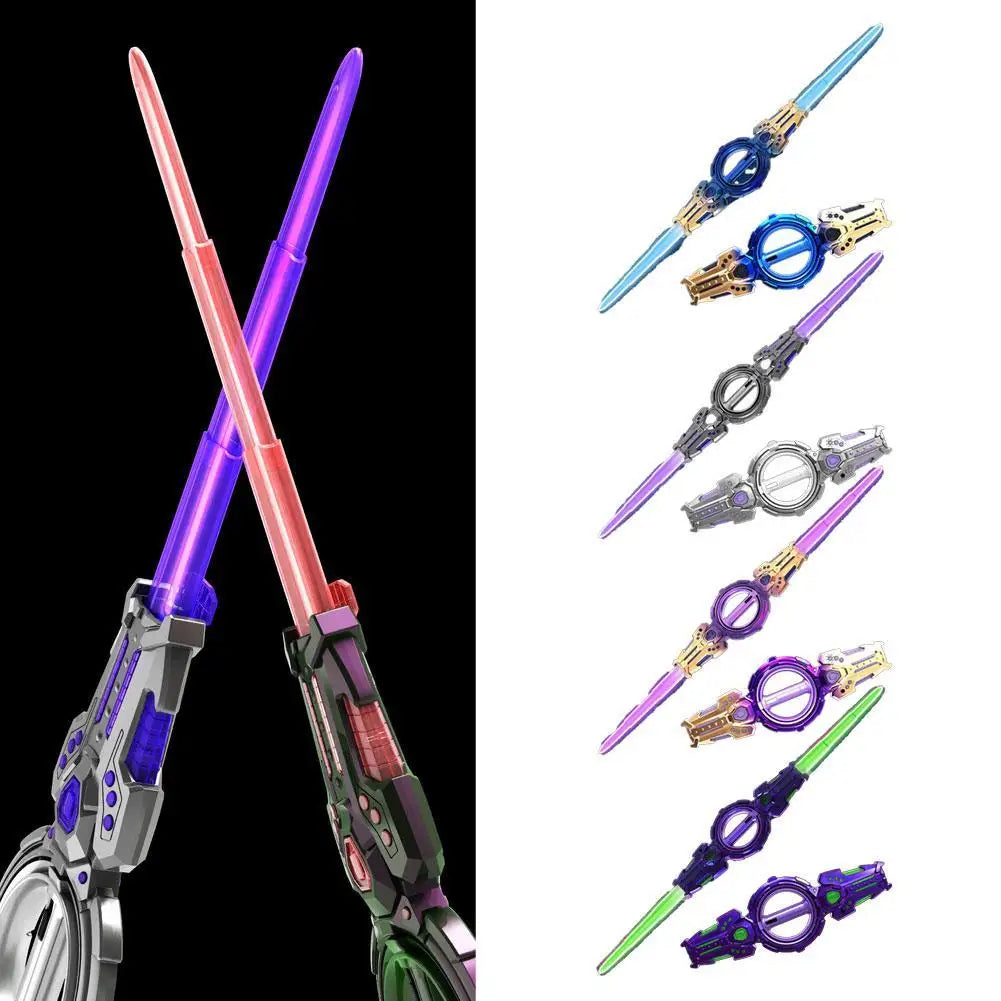 Super Cool Toy Double Ended Retractable Double Edged Lightsaber Multiple Lighting Styles To Choose Cosplay Sword Toy