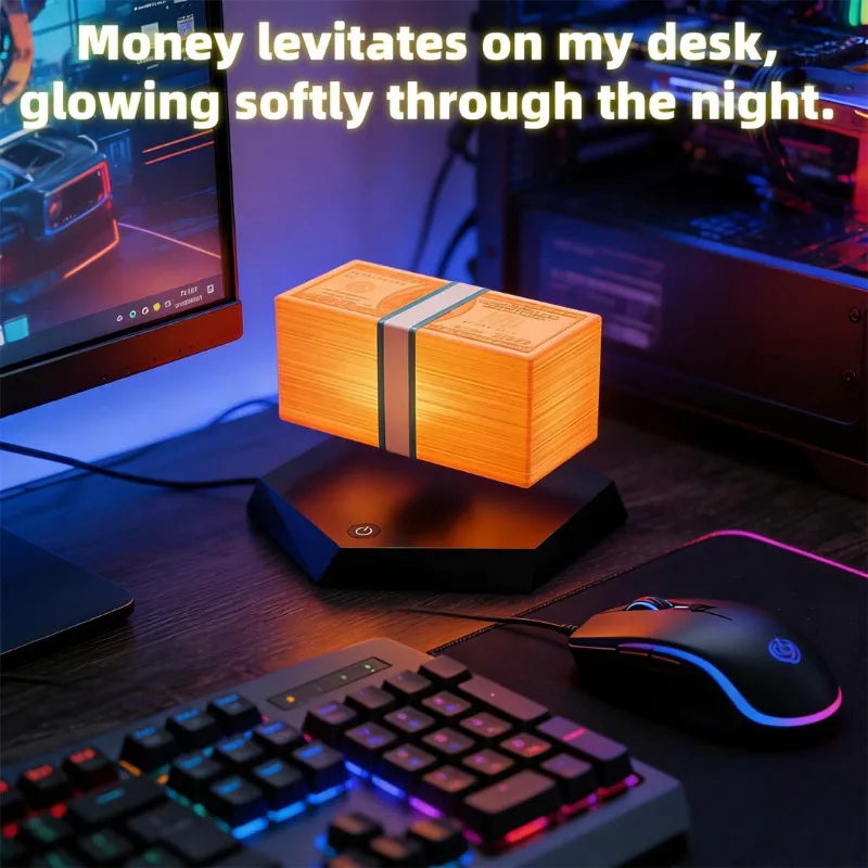 Floating Money Lamp Maglev Golden Lantern Grand Theft Auto Game Peripheral TK Same As Grand Theft Auto Gifts for Clients Friend