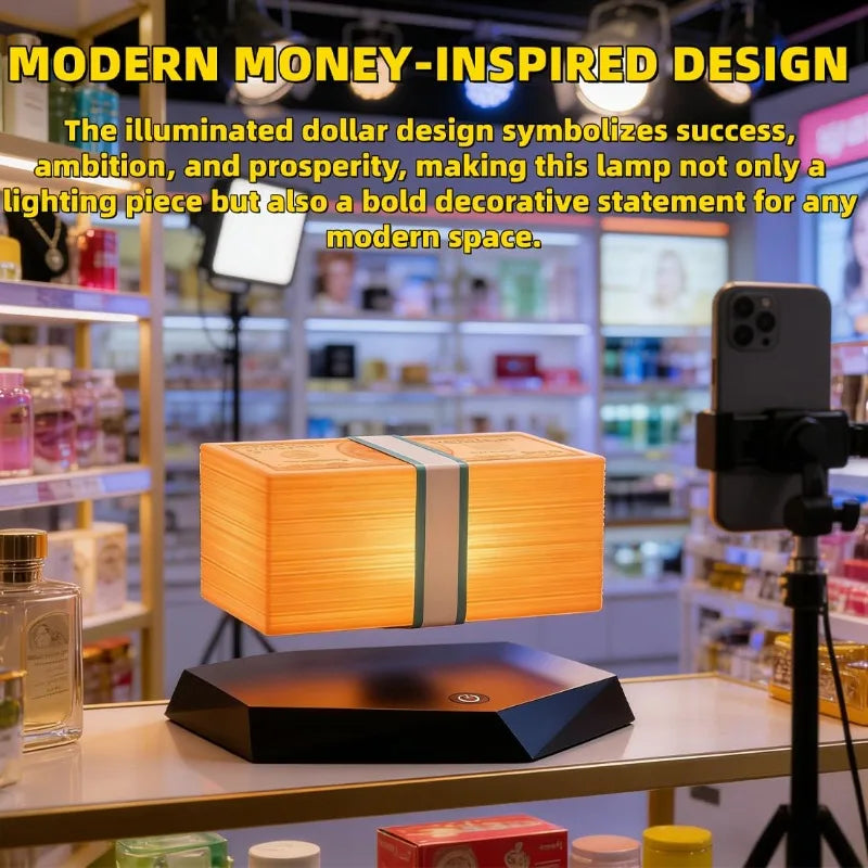 Floating Money Lamp Maglev Golden Lantern Grand Theft Auto Game Peripheral TK Same As Grand Theft Auto Gifts for Clients Friend