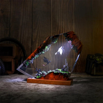 Resin Dragon Lamp Black And White Night Light For Bedroom Bedside Table Decor Cozy Gothic Christmas Gift For Couples And Teens