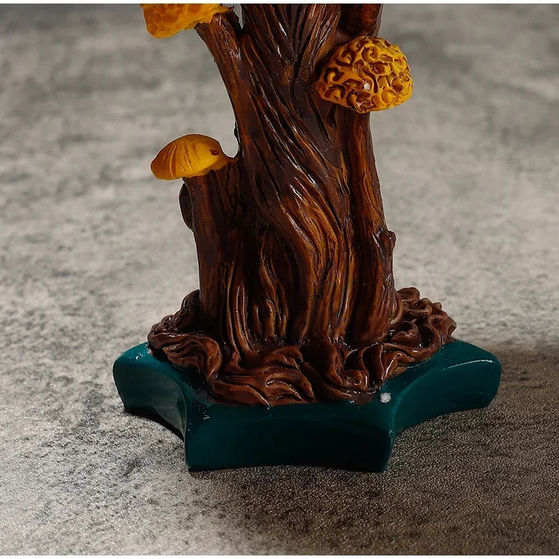 Creative Stained Plant Series Table Lamps Resin Colorful Bedroom Bedside Flower Mushroom Retro Table Night Lamp Atmosphere Light