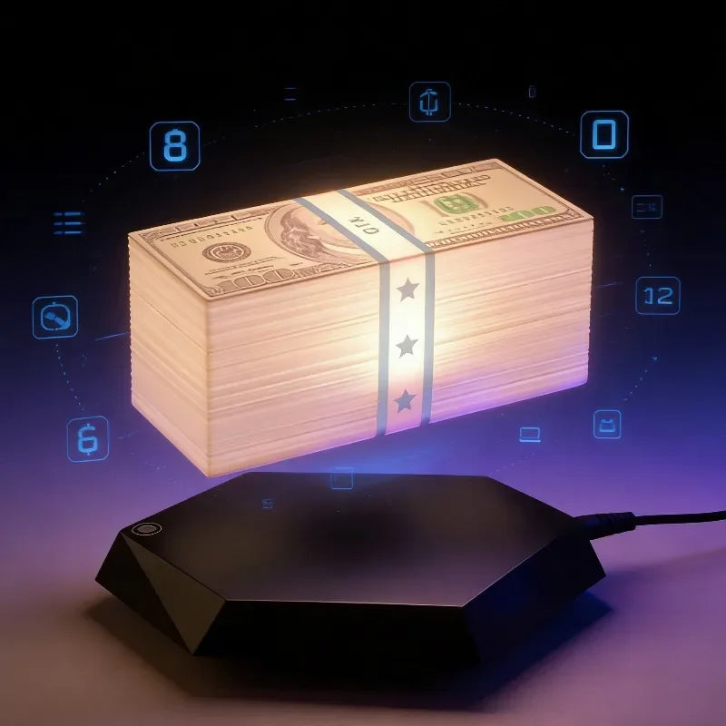 Floating Money Lamp Maglev Golden Lantern Grand Theft Auto Game Peripheral TK Same As Grand Theft Auto Gifts for Clients Friend