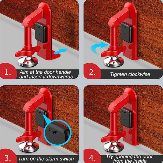 Battery Powered Alarm Door Stopper Door Lock For Women Security Protection Door Stops Anti-theft Alarm Block System Wholesale