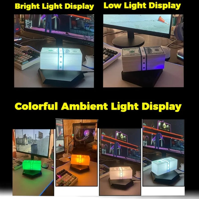 Floating Money Lamp Maglev Golden Lantern Grand Theft Auto Game Peripheral TK Same As Grand Theft Auto Gifts for Clients Friend